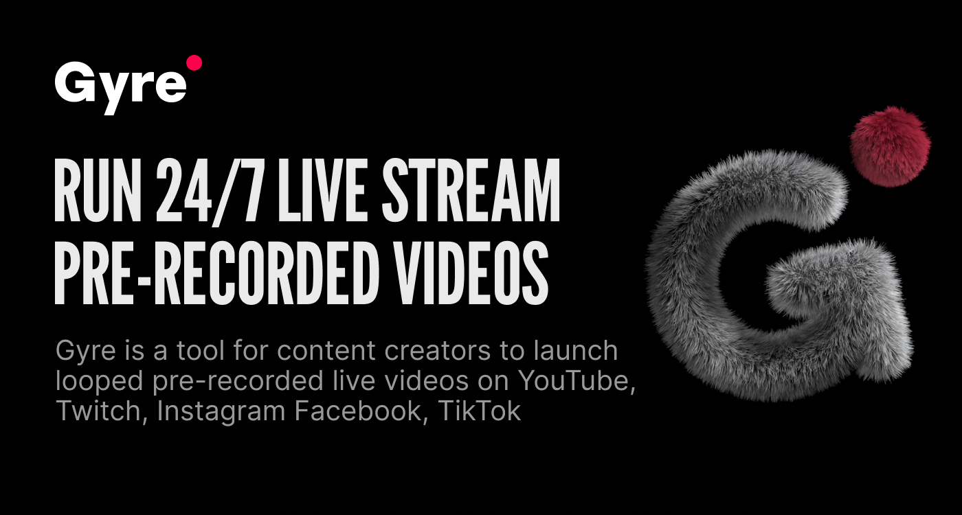 24/7 Live Stream of Pre-Recorded Videos with tool for continuous streaming